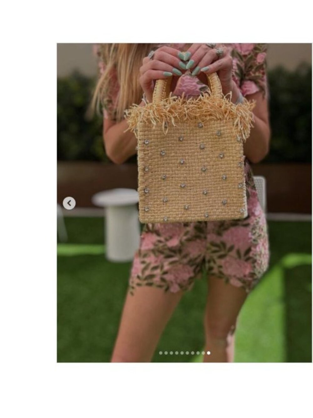 Pamela Munson check mate mini sparkle bag in Natural New Tote Purse - Picture 11 of 12